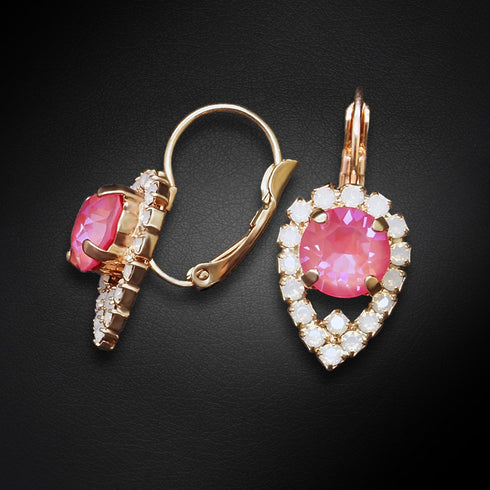 Auskarai "Dīva (Lotus Pink DeLite)" su Swarovski™ kristalais